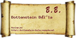 Bottenstein Béla névjegykártya